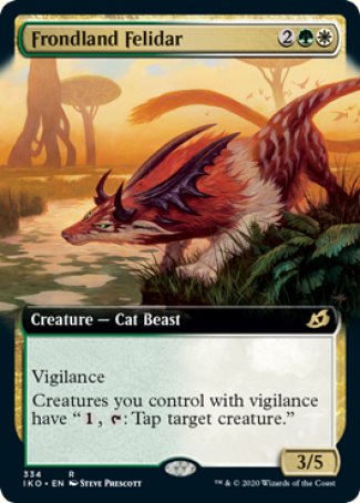 (334) Magic The Gathering Ikoria: Lair of Behemoths: Extras Single: Frondland Felidar Holo Rare