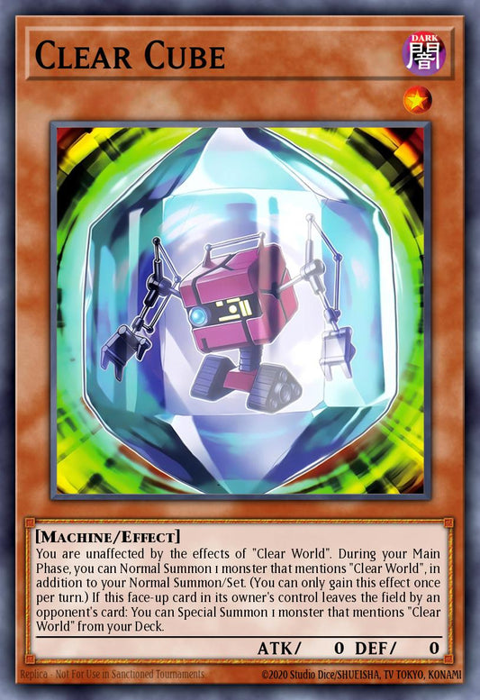 (039) YuGiOh TCG MZTM: Maze of the Master Single: Clear Cube  Rare