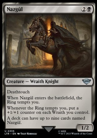 (335) Magic The Gathering The Lord of the Rings: Tales of Middle-earth: Extras Single: Nazg������l (V.4) Holo Uncommon