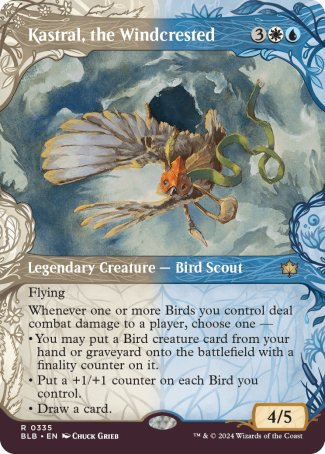 (335) Magic The Gathering Bloomburrow: Extras Single: Kastral, the Windcrested (V.1) Rare