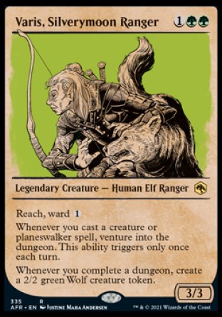 (335) Magic The Gathering Adventures in the Forgotten Realms: Extras Single: Varis, Silverymoon Ranger Holo Rare