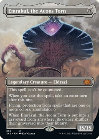 (335) Magic The Gathering Double Masters 2022: Extras Single: Emrakul, the Aeons Torn (V.1) Holo Mythic