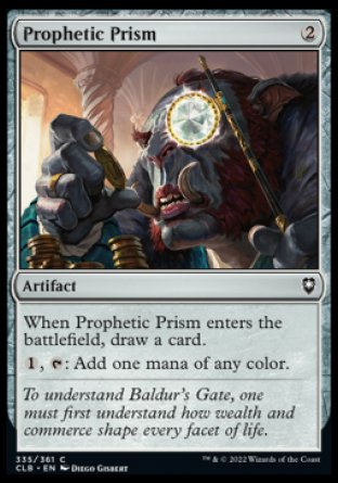 (335) Magic The Gathering Commander Legends: Battle for Baldur's Gate Single: Prophetic Prism Holo Common