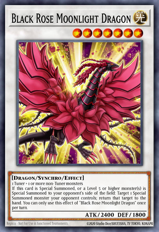 (038) YuGiOh TCG RA03: Quarter Century Bonanza Single: Black Rose Moonlight Dragon (V.5 - Quarter Century Secret Rare)  Quarter Century Secret Rare