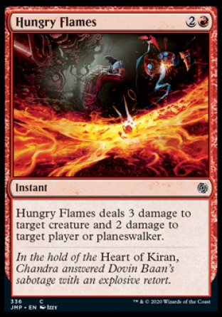 (336) Magic The Gathering Jumpstart Single: Hungry Flames Common