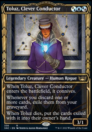 (336) Magic The Gathering Streets of New Capenna: Extras Single: Toluz, Clever Conductor (V.1) Holo Rare