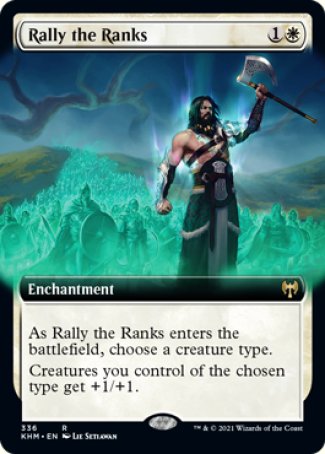 (336) Magic The Gathering Kaldheim: Extras Single: Rally the Ranks Holo Rare