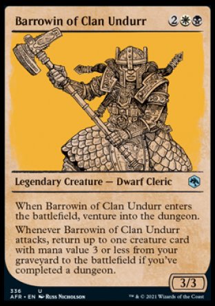 (336) Magic The Gathering Adventures in the Forgotten Realms: Extras Single: Barrowin of Clan Undurr Holo Uncommon