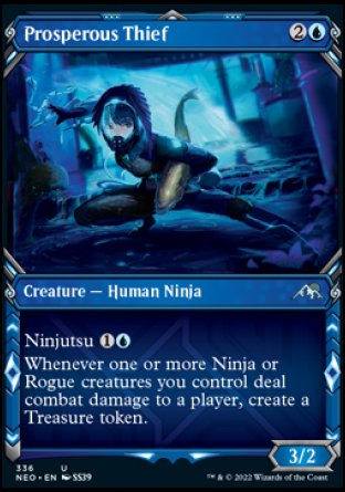 (336) Magic The Gathering Kamigawa: Neon Dynasty: Extras Single: Prosperous Thief Holo Uncommon