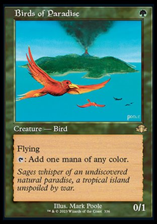 (336) Magic The Gathering Dominaria Remastered: Extras Single: Birds of Paradise (V.1) Holo Rare