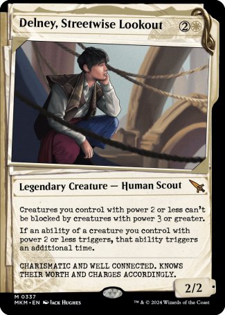 (337) Magic The Gathering Murders at Karlov Manor: Extras Single: Delney, Streetwise Lookout (V.1) Holo Mythic
