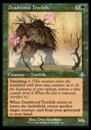 (337) Magic The Gathering Dominaria Remastered: Extras Single: Deadwood Treefolk Holo Uncommon