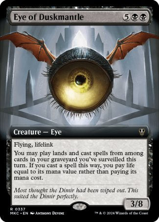 (337) Magic The Gathering Commander: Murders at Karlov Manor: Extras Single: Eye of Duskmantle Rare