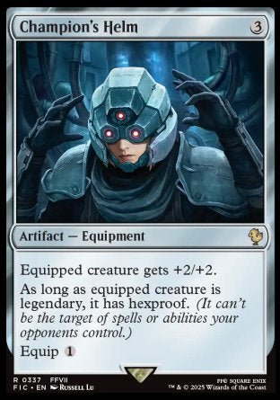 (337) Magic The Gathering Commander: Magic: The Gathering - FINAL FANTASY: Collector's Edition Single: Champion's Helm Holo Rare