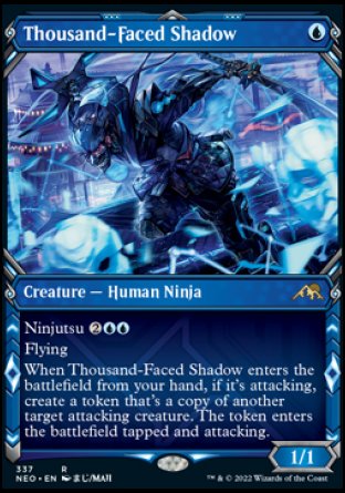 (337) Magic The Gathering Kamigawa: Neon Dynasty: Extras Single: Thousand-Faced Shadow (V.1) Holo Rare