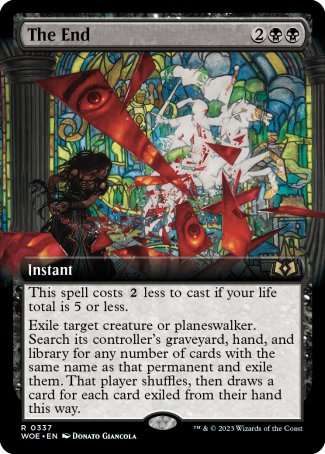(337) Magic The Gathering Wilds of Eldraine: Extras Single: The End Holo Rare