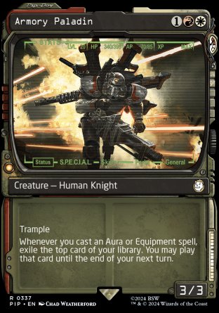 (337) Magic The Gathering Universes Beyond: Fallout: Extras Single: Armory Paladin (V.1) Holo Rare