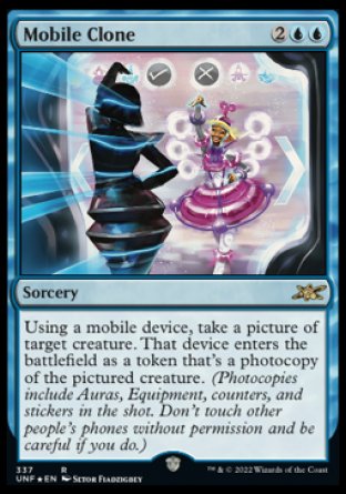 (337) Magic The Gathering Unfinity: Extras Single: Mobile Clone Holo Rare