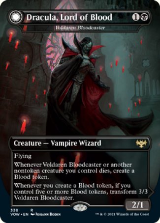 (338) Magic The Gathering Innistrad: Crimson Vow: Extras Single: Voldaren Bloodcaster // Bloodbat Summoner (V.2) Rare