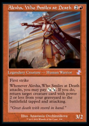 (338) Magic The Gathering Time Spiral Remastered: Extras Single: Alesha, Who Smiles at Death Holo Time Shifted