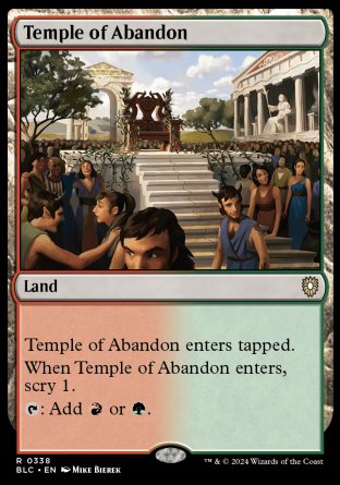 (338) Magic The Gathering Commander: Bloomburrow Single: Temple of Abandon Rare
