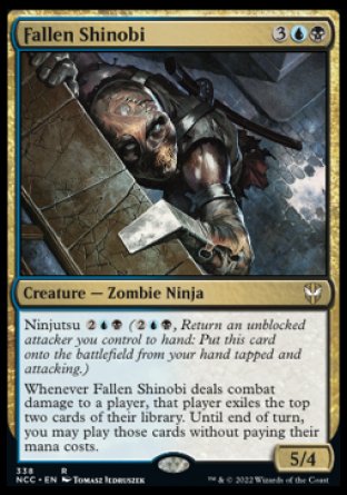 (338) Magic The Gathering Commander: Streets of New Capenna Single: Fallen Shinobi Rare