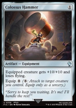 (338) Magic The Gathering Commander: Magic: The Gathering - FINAL FANTASY: Collector's Edition Single: Colossus Hammer Holo Uncommon