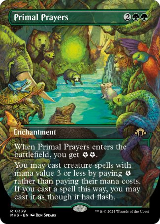 (339) Magic The Gathering Modern Horizons 3: Extras Single: Primal Prayers (V.1) Holo Rare
