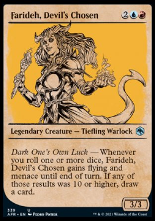 (339) Magic The Gathering Adventures in the Forgotten Realms: Extras Single: Farideh, Devil's Chosen Holo Uncommon