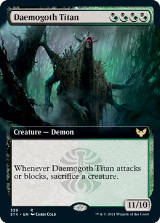 (339) Magic The Gathering Strixhaven: School of Mages: Extras Single: Daemogoth Titan Holo Rare