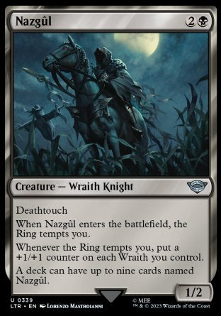 (339) Magic The Gathering The Lord of the Rings: Tales of Middle-earth: Extras Single: Nazg������l (V.8) Uncommon
