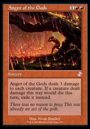 (339) Magic The Gathering Time Spiral Remastered: Extras Single: Anger of the Gods Holo Time Shifted