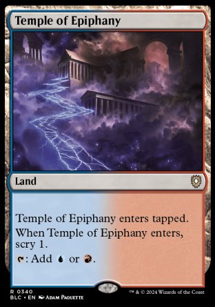 (340) Magic The Gathering Commander: Bloomburrow Single: Temple of Epiphany Rare