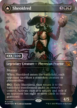 (340) Magic The Gathering March of the Machine: Extras Single: Sheoldred // The True Scriptures (V.2) Holo Mythic