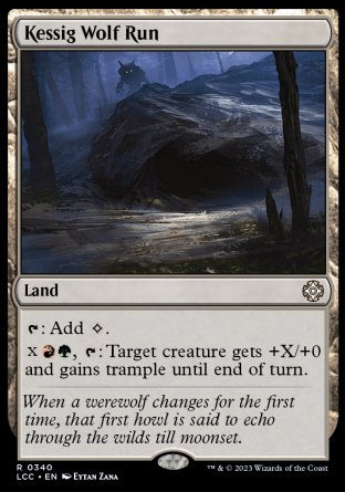 (340) Magic The Gathering Commander: The Lost Caverns of Ixalan Single: Kessig Wolf Run Rare