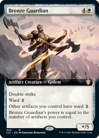 (340) Magic The Gathering Commander: Strixhaven: Extras Single: Bronze Guardian Rare