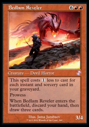 (340) Magic The Gathering Time Spiral Remastered: Extras Single: Bedlam Reveler Holo Time Shifted