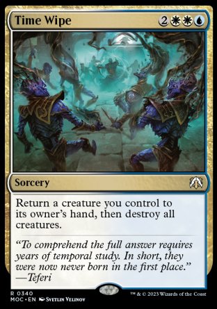 (340) Magic The Gathering Commander: March of the Machine Single: Time Wipe Rare