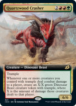 (341) Magic The Gathering Ikoria: Lair of Behemoths: Extras Single: Quartzwood Crasher Holo Rare