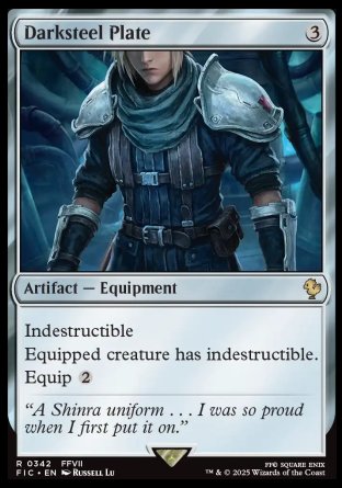 (342) Magic The Gathering Commander: Magic: The Gathering - FINAL FANTASY: Collector's Edition Single: Darksteel Plate Holo Rare