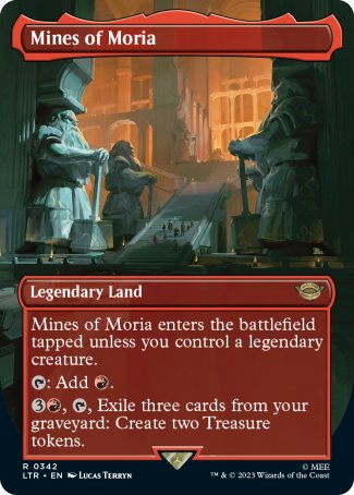 (342) Magic The Gathering The Lord of the Rings: Tales of Middle-earth: Extras Single: Mines of Moria Holo Rare