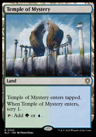 (342) Magic The Gathering Commander: Bloomburrow Single: Temple of Mystery Rare