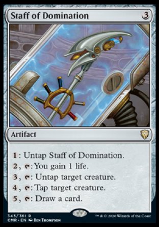 (343/361) Magic The Gathering Commander Legends Single: Staff of Domination Rare