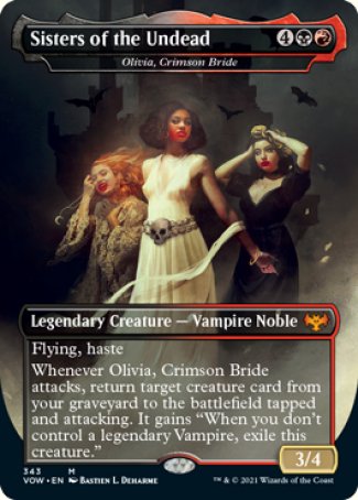 (343) Magic The Gathering Innistrad: Crimson Vow: Extras Single: Olivia, Crimson Bride (V.2) Mythic