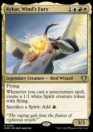 (343) Magic The Gathering Commander Masters Single: Kykar, Wind's Fury Holo Rare