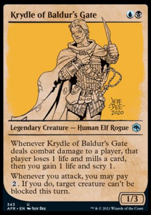 (343) Magic The Gathering Adventures in the Forgotten Realms: Extras Single: Krydle of Baldur's Gate Holo Uncommon