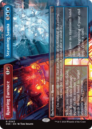 (343) Magic The Gathering Duskmourn: House of Horror: Extras Single: Roaring Furnace // Steaming Sauna Rare