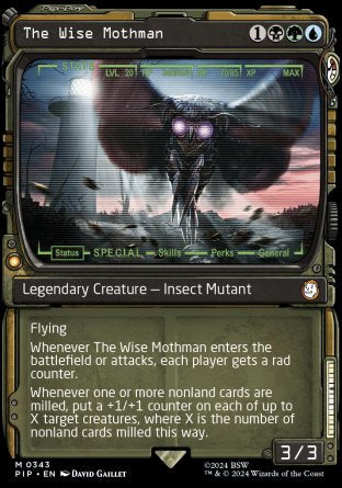 (343) Magic The Gathering Universes Beyond: Fallout: Extras Single: The Wise Mothman (V.2) Mythic