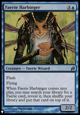 (061) Magic The Gathering The List Single: Faerie Harbinger Uncommon