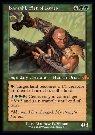 (344) Magic The Gathering Dominaria Remastered: Extras Single: Kamahl, Fist of Krosa Holo Mythic